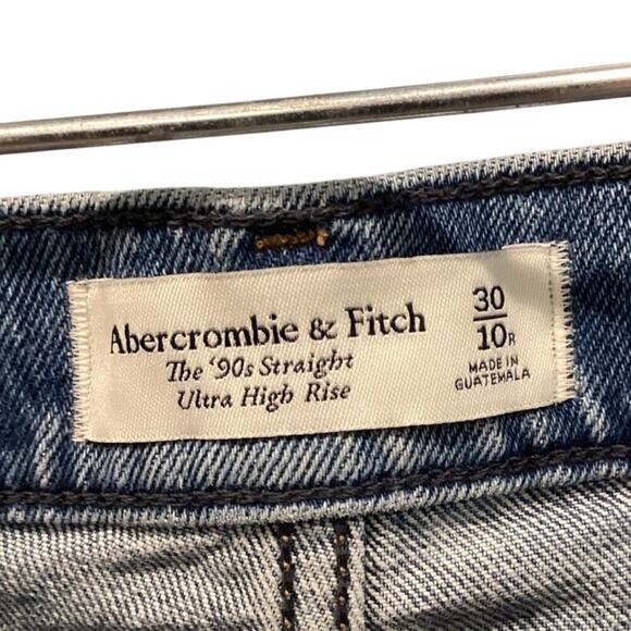 Abercrombie & Fitch Womens The 90s Straight Ultra High Rise 30 10 Medium Wash - Picture 3 of 10